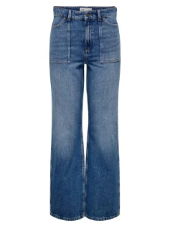 JDYMAYA Hohe Taille Weiter Beinschnitt Jeans