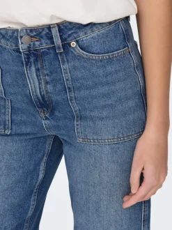 JDYMAYA Hohe Taille Weiter Beinschnitt Jeans