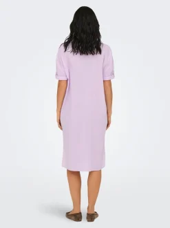 JDYMILA Leinen Midikleid