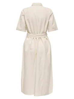 JDYMILAN Leinen Midikleid