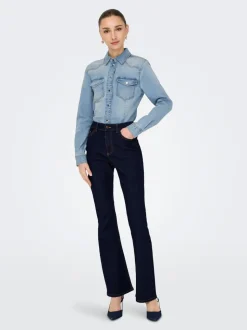 JDYMOON Hohe Taille Ausgestellt Jeans