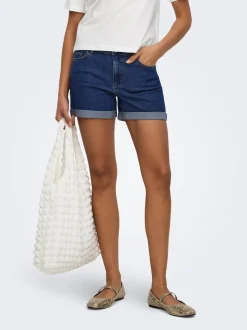 JDYMOON Mittlere Taille Normal geschnitten Jeans-Shorts