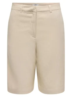 JDYNAOMI Mittlere Taille Locker geschnitten Leinen Bermuda Shorts