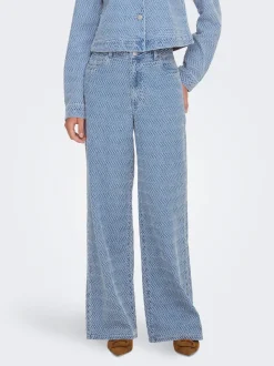 JDYNICO Hohe Taille Weiter Beinschnitt Jeans
