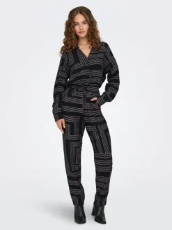 JDYPEPPER Locker geschnitten Hose mit weitem Beinschnitt