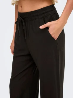 JDYSAY Locker geschnitten Leinen Hose mit weitem Beinschnitt