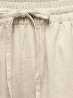 JDYSAY Hohe Taille Normal geschnitten Leinen Shorts