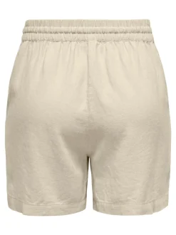 JDYSAY Hohe Taille Normal geschnitten Leinen Shorts