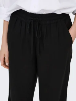 JDYSAY Locker geschnitten Leinen Hose mit weitem Beinschnitt