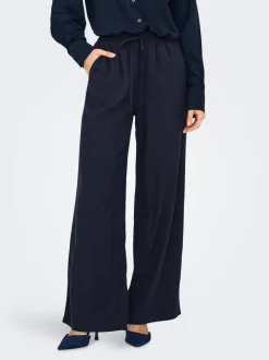JDYSAY Locker geschnitten Leinen Hose mit weitem Beinschnitt