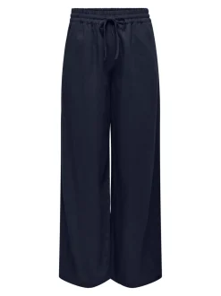 JDYSAY Locker geschnitten Leinen Hose mit weitem Beinschnitt
