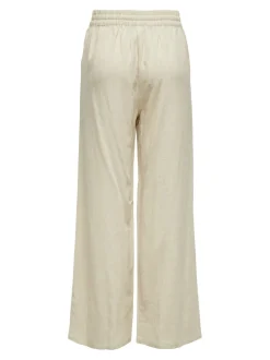 JDYSAY Locker geschnitten Leinen Hose mit weitem Beinschnitt