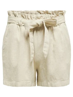 JDYSAY Mittlere Taille Normal geschnitten Leinen Shorts