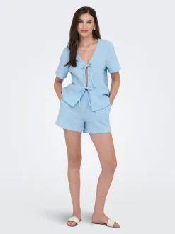 JDYTHEIS Mittlere Taille Normal geschnitten Paperbag Shorts