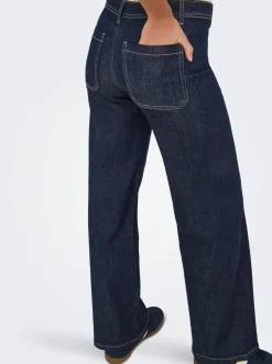 JDYVANESSA Mittlere Taille Weiter Beinschnitt Jeans