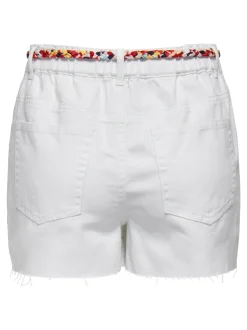 JDYZIGGA Hohe Taille Locker geschnitten Jeans-Shorts
