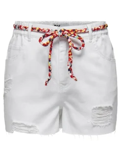 JDYZIGGA Hohe Taille Locker geschnitten Jeans-Shorts