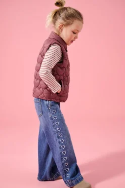 KMGCOMET Mittlere Taille Weiter Beinschnitt Jeans