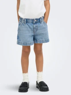 KMGCOMET Mittlere Taille Weiter Beinschnitt Jeans-Shorts