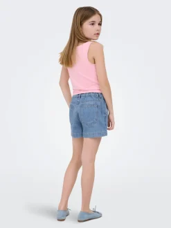 KOGCOMET Mittlere Taille Weiter Beinschnitt Jeans-Shorts