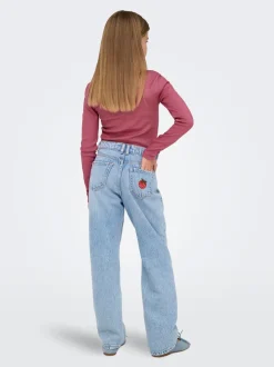KOGDAD Mittlere Taille Gerade geschnitten Jeans