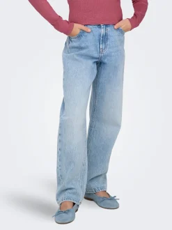 KOGDAD Mittlere Taille Gerade geschnitten Jeans