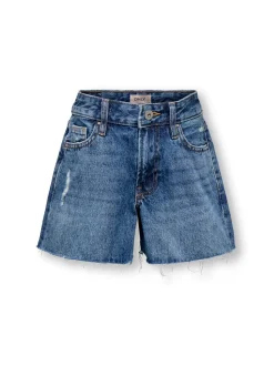 KOGGABI Hohe Taille Normal geschnitten Jeans-Shorts