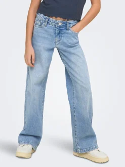 KOGJUDY-O Niedrige Taille Weiter Beinschnitt Jeans