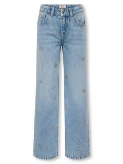 KOGJUICY Hohe Taille Weiter Beinschnitt Jeans