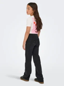 KOGJUICY Hohe Taille Weiter Beinschnitt Jeans