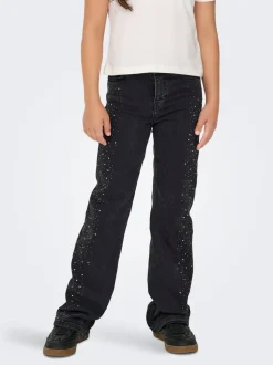 KOGJUICY Hohe Taille Weiter Beinschnitt Jeans