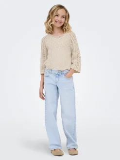 KOGJULLES Niedrige Taille Gerade geschnitten Jeans