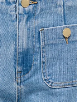 KOGMADELINE Hohe Taille Weiter Beinschnitt Jeans