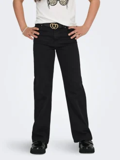 KOGMADISON Mittlere Taille Weiter Beinschnitt Jeans