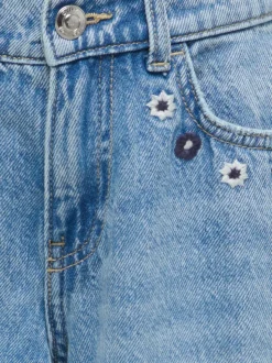 KOGMIMI Hohe Taille Weiter Beinschnitt Jeans