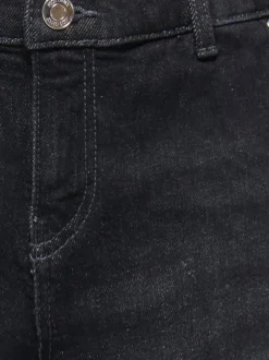 KOGNEW Mittlere Taille Weiter Beinschnitt Jeans