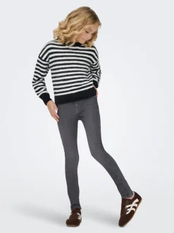 KOGRAIN Mittlere Taille Skinny Fit Knöchellang Jeans