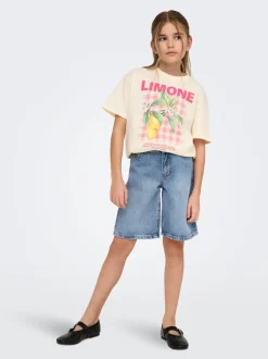 KOGSONNY Hohe Taille Normal geschnitten Jeans-Shorts