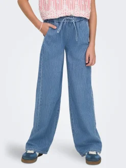 KOGYASMIN Mittlere Taille Weiter Beinschnitt Jeans