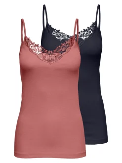 Normal geschnitten Rundhals Tank-Top