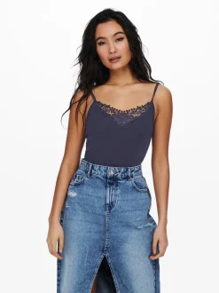 Normal geschnitten Rundhals Tank-Top