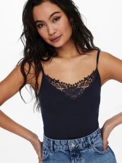 Normal geschnitten Rundhals Tank-Top
