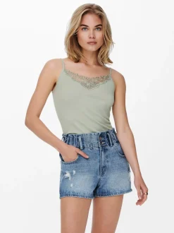 Normal geschnitten Rundhals Tank-Top