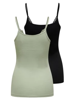 Normal geschnitten Rundhals Tank-Top
