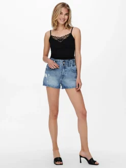 Normal geschnitten Rundhals Tank-Top