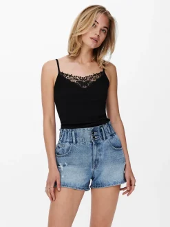 Normal geschnitten Rundhals Tank-Top