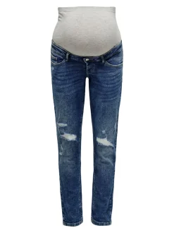 OLMENEDA Hohe Taille Gerade geschnitten Knöchellang Jeans