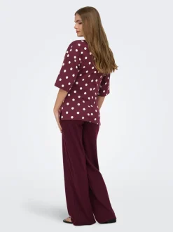 OLMLOLA Normal geschnitten Hose mit weitem Beinschnitt