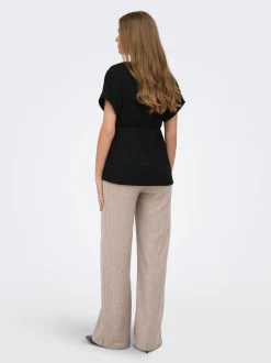OLMLOLA Normal geschnitten Hose mit weitem Beinschnitt
