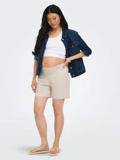 OLMSIESTA Mittlere Taille Normal geschnitten Leinen Shorts